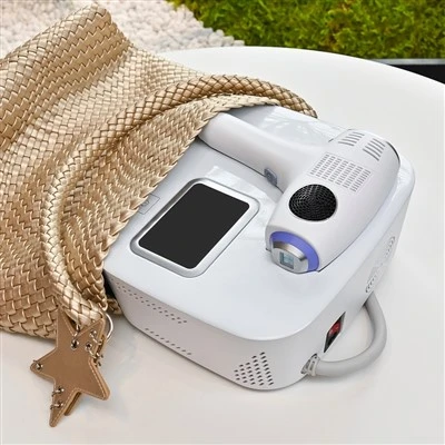 Mesin Penghilang Bulu Laser Dioda Mini Portabel 755 808 1064nm Titanium Aman Tanpa Rasa Sakit Permanen Dengan Pendinginan Es